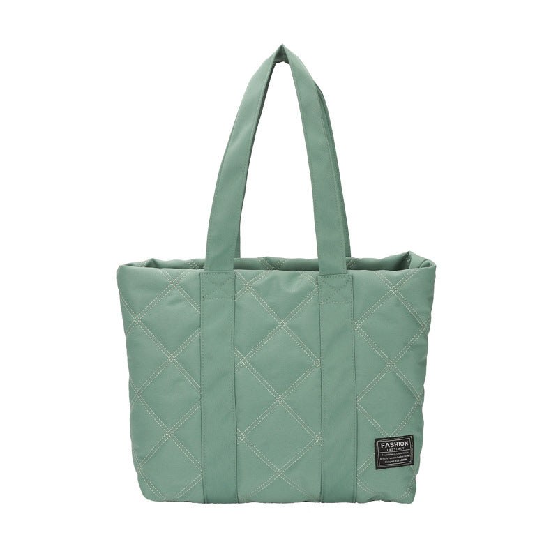 Women’s Commuter Hand-Carry Bag – Big Diamond Quilted Tote