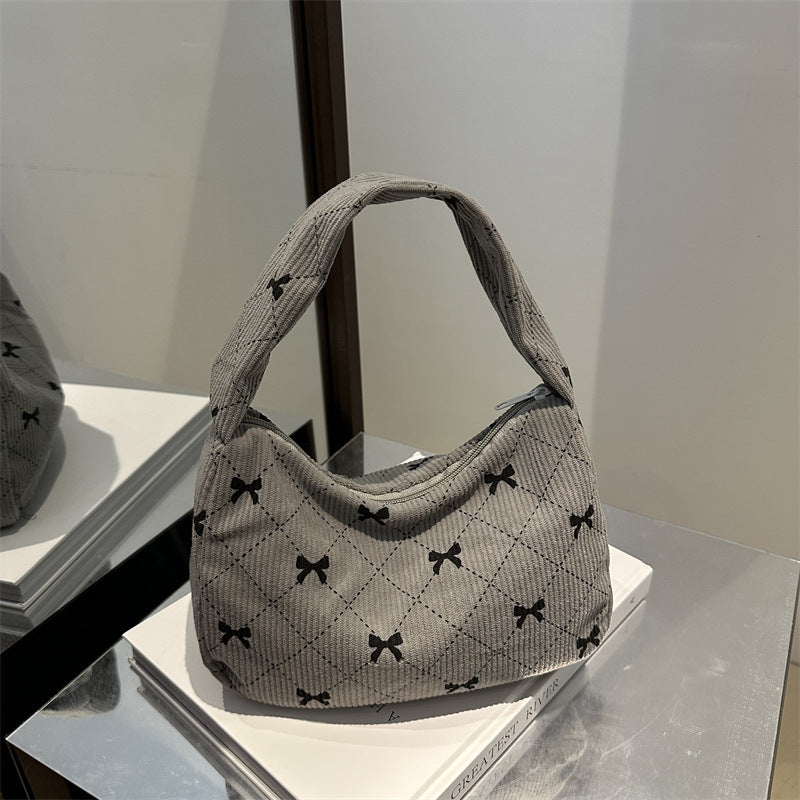 Women’s Corduroy Handbag – Stylish Cloth Carry Bag