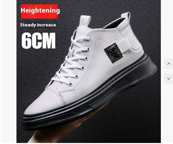 Men’s High-Top Leather Shoes – Winter Casual Footwear