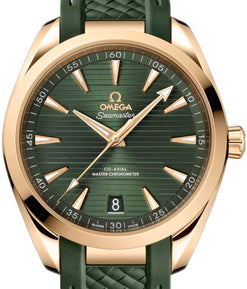 omega seamaster aqua terra moonshine? gold men's watch_2
