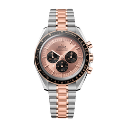 omega speedmaster moonwatch professional chronograph stainless steel & 18k sedna? gold & ceramic men's watch