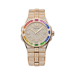 chopard alpine eagle 18k rose gold & sapphire & diamonds unisex watch