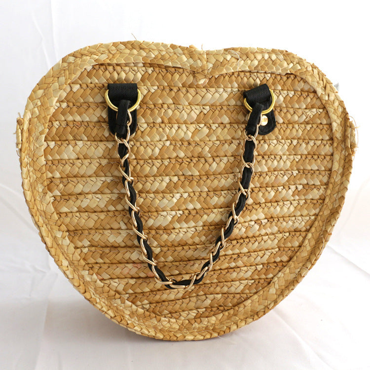 Simple Fashion Straw Shoulder Bag – Summer Beach Vacation Crossbody Tote