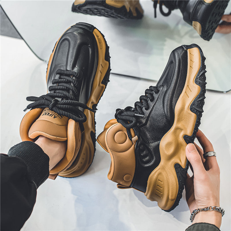 Men’s Winter Daddy Shoes – Thick Bottom & Fleece-Lined Comfort