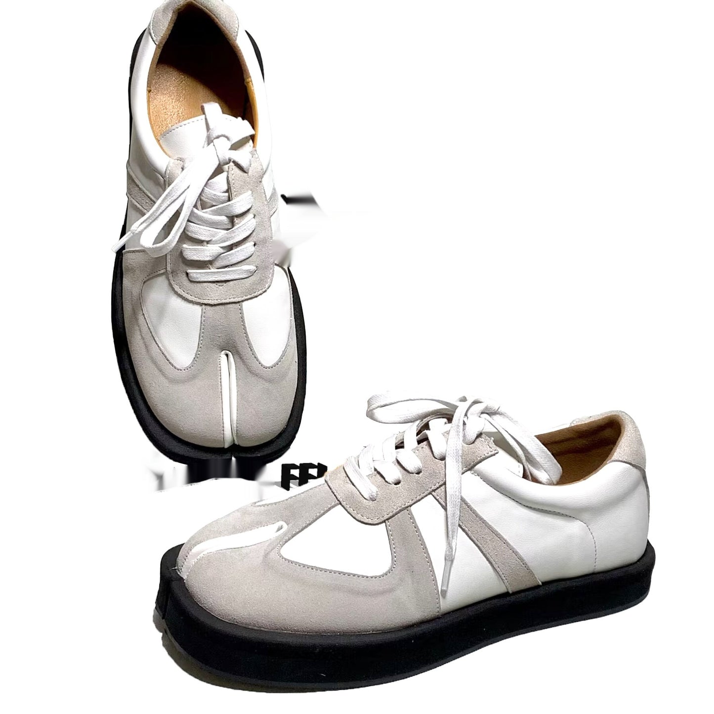 Men’s & Women’s Split Toe Training Shoes – Gray/White-Black Ninja Sneakers