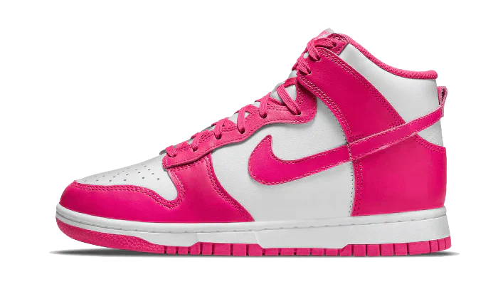 Nike Dunk High Shoes Pink Prime White