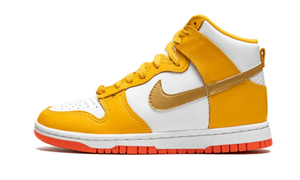 Nike Dunk High Shoes University Gold White-Crimson Metallic Gold-gold