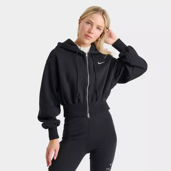 Women's Nike Sportswear Phoenix Fleece Crop Full-Zip Hoodie