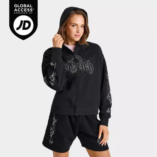 Women's Hoodrich Defuse Rhinestone Fleece Full-Zip Hoodie