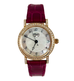 breguet classigue 18k rose gold & diamonds lady's watch