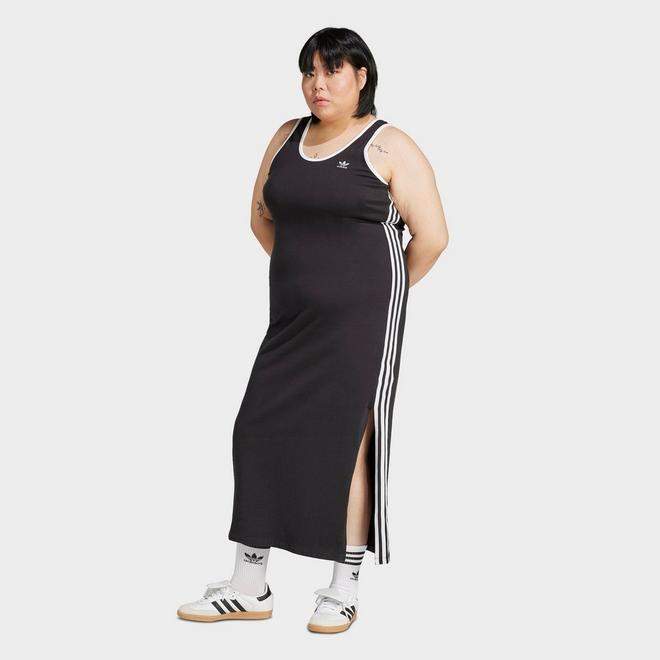 Women's adidas adicolor Classics 3 Stripes V-Neck Midi Dress