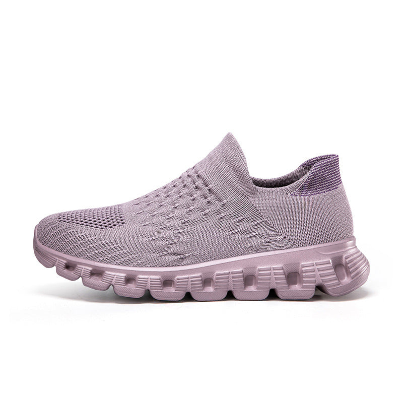 Slip-on Plus Size Flying Woven Women's Shoes | Lightweight & Breathable Comfort