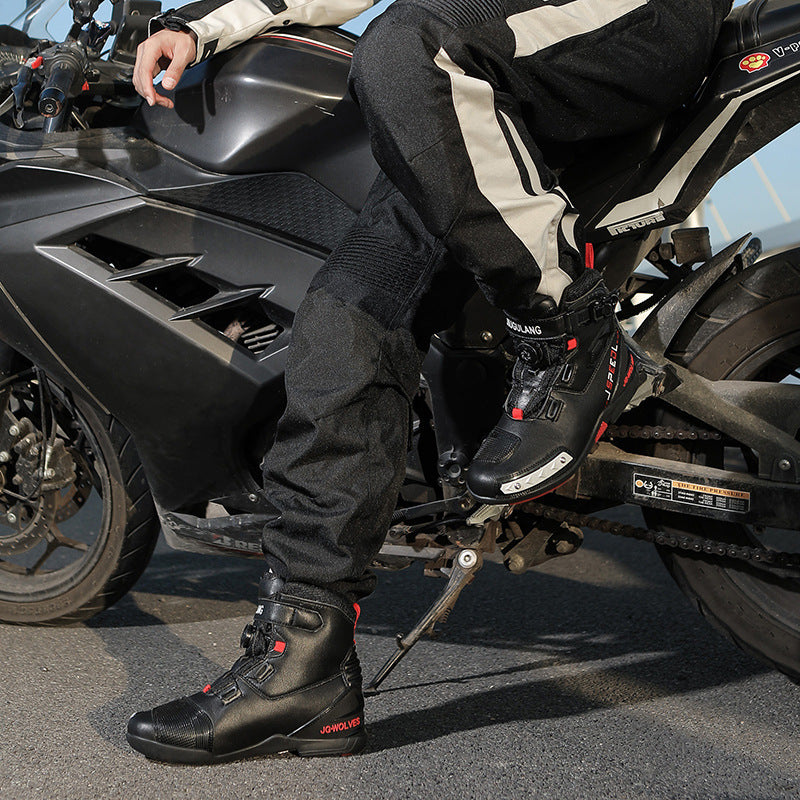 Men’s Knight Motorcycle Shoes – Waterproof, Non-Slip Protective Riding Boots