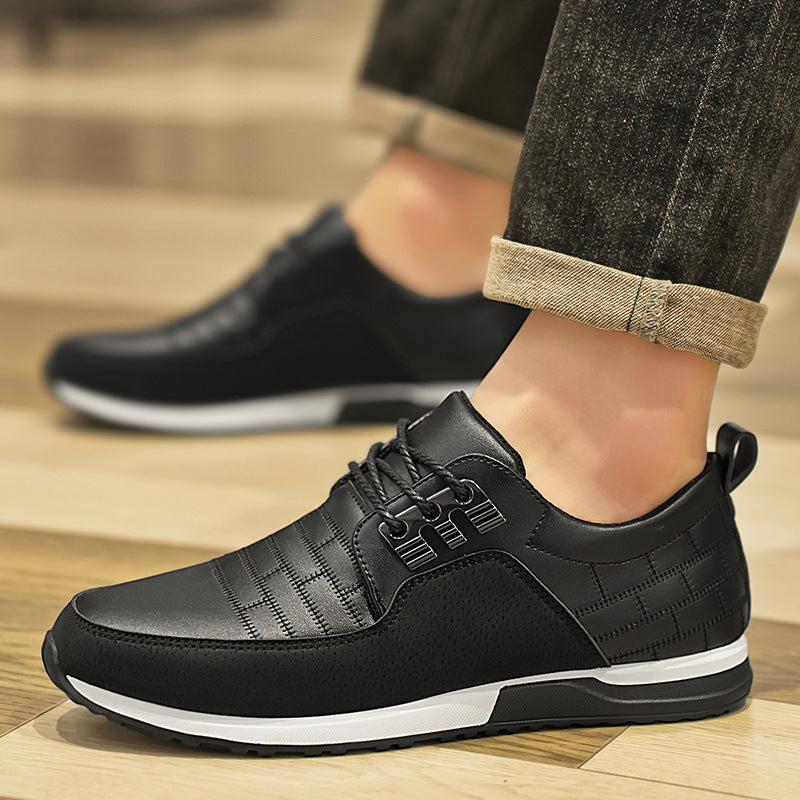 Men's Casual Leather Shoes – Spring Trendy Non-Slip Wear-Resistant