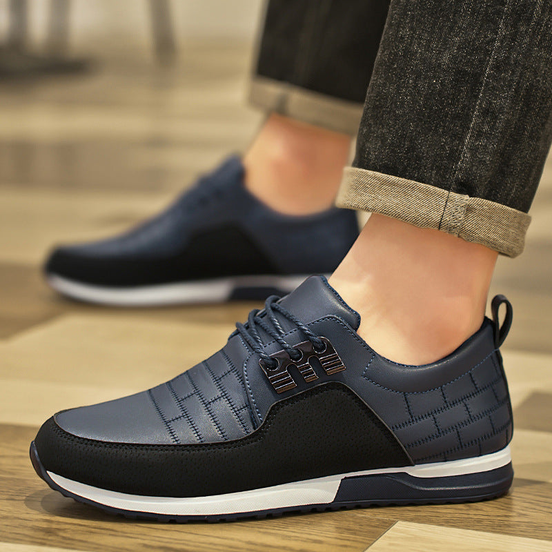 Men's Casual Leather Shoes – Spring Trendy Non-Slip Wear-Resistant