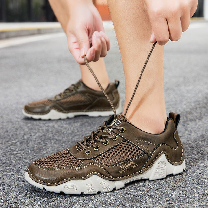 Men’s Summer Breathable Mesh Shoes – Handmade Casual Work Plus Size Lightweight Sneakers