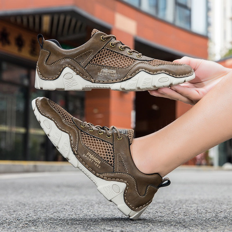 Men’s Summer Breathable Mesh Shoes – Handmade Casual Work Plus Size Lightweight Sneakers