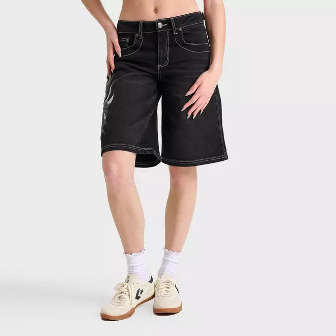 Women's Ed Hardy Sacred Heart Denim Jorts