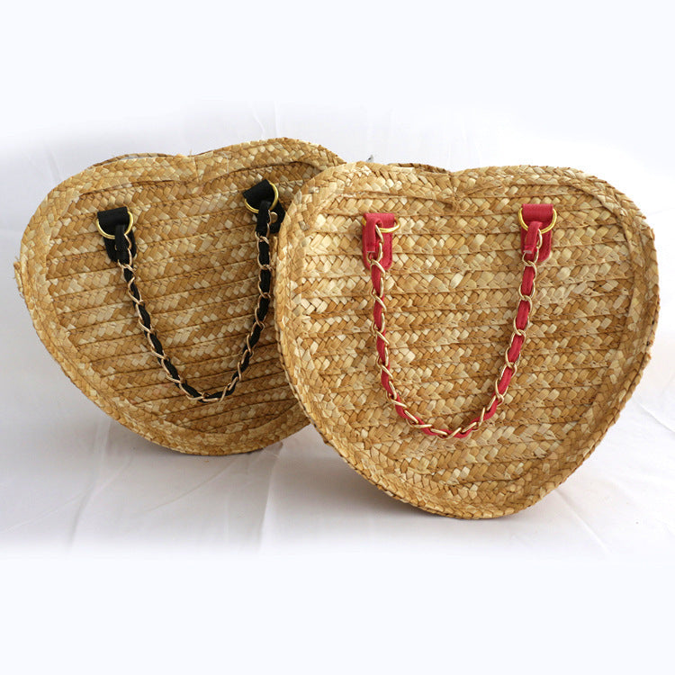 Simple Fashion Straw Shoulder Bag – Summer Beach Vacation Crossbody Tote