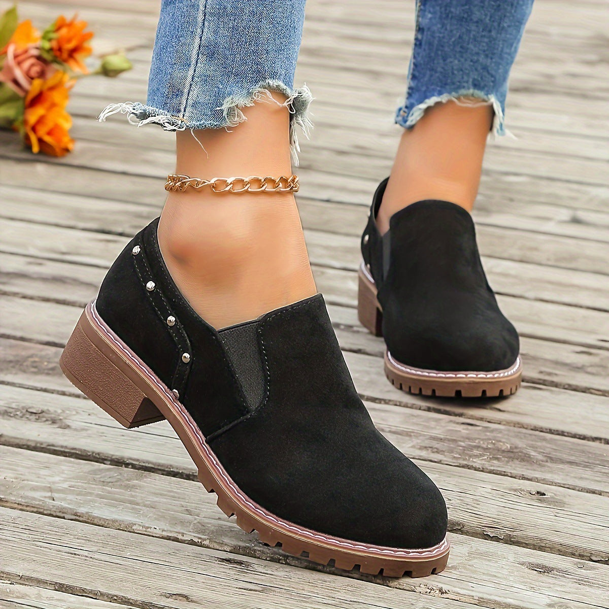 Women's Plus Size Ankle Boots | Casual All-Match Thick Heel Short Boots