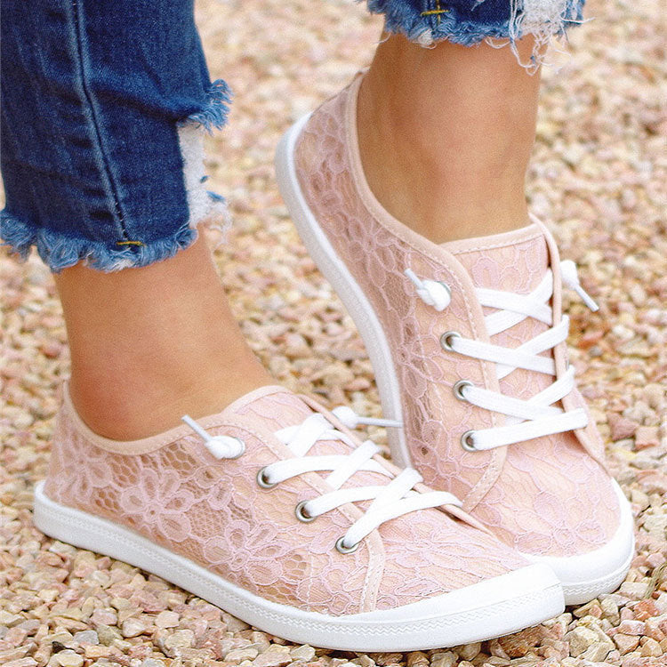 Lace Flats Shoes  Fashion Casual Shoes Women