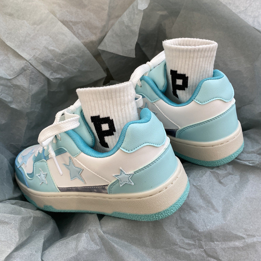 Flat Bottom Low Top Skateboard Shoes Sports Women