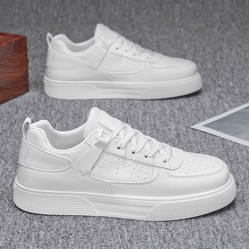 Men’s Breathable White Sneakers – Comfortable Casual Sports Shoes
