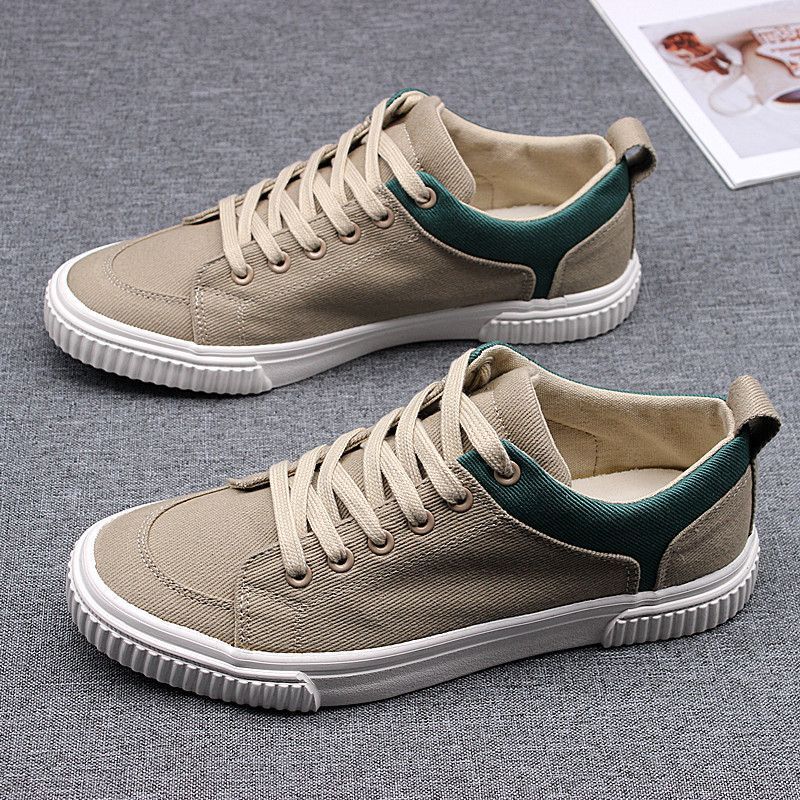 Men’s New Spring Canvas Shoes – Breathable Lace-Up Design
