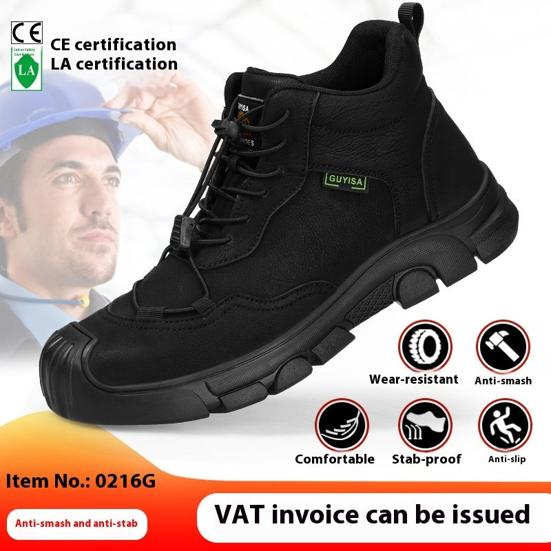 Men’s Work Shoes – Steel Toe, Soft Soles, Anti-smash & Anti-puncture