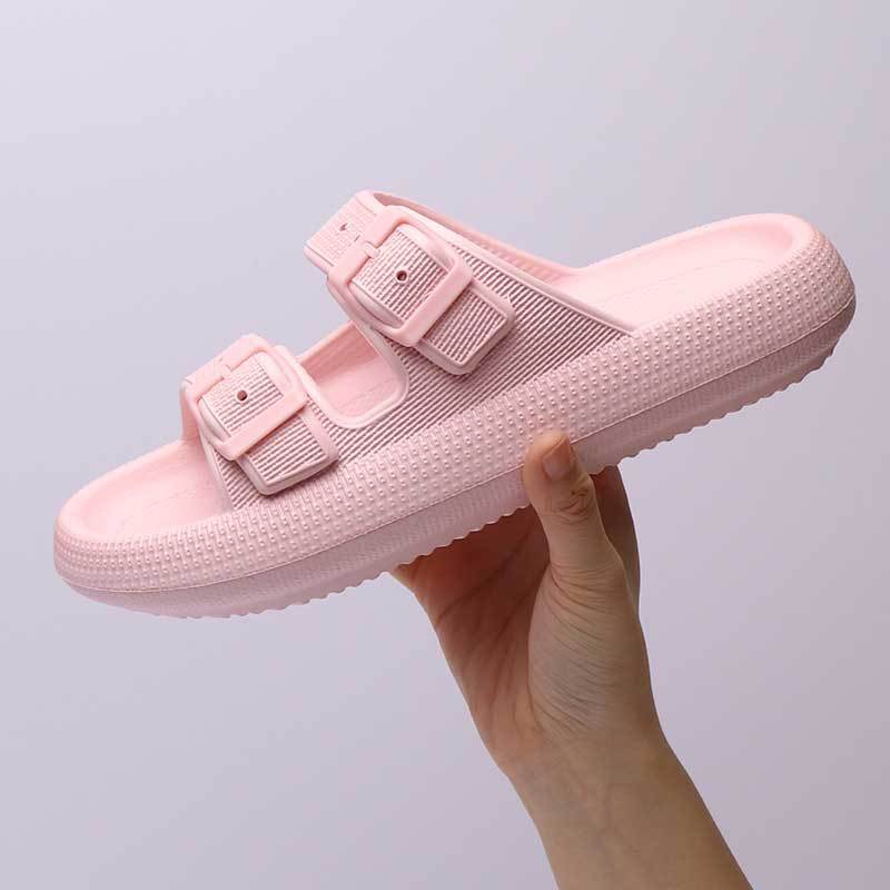 Women’s Platform Slippers – Summer Buckle Sandals with Soft Sole