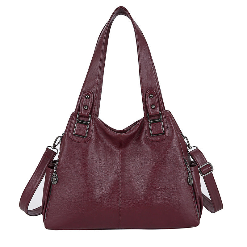 Fashionable All-Match Leather Bag – Women’s Hand-Carry & Crossbody
