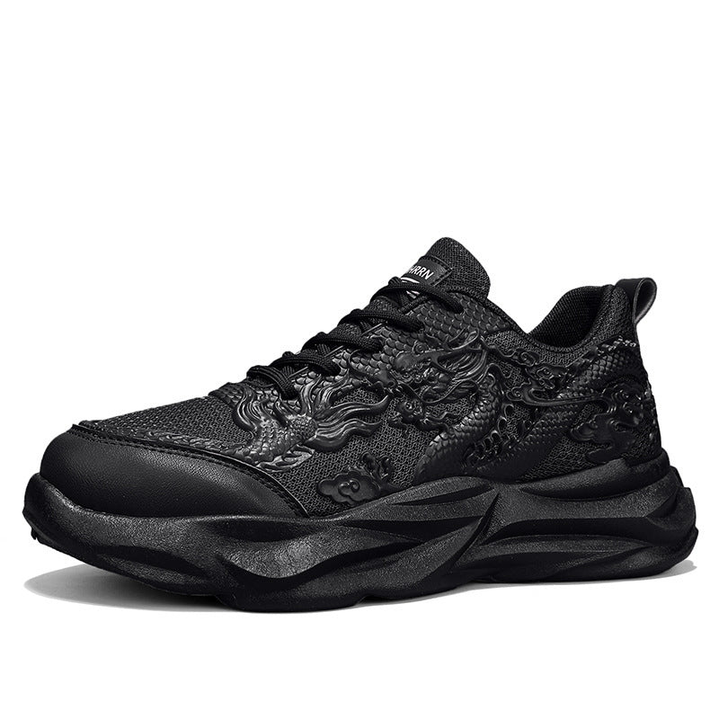 Men’s Chinese Loong Sneakers – Breathable Fly Knit Casual Style