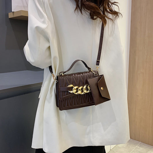 Fashionable Portable Chain Small Square Bag for Women
