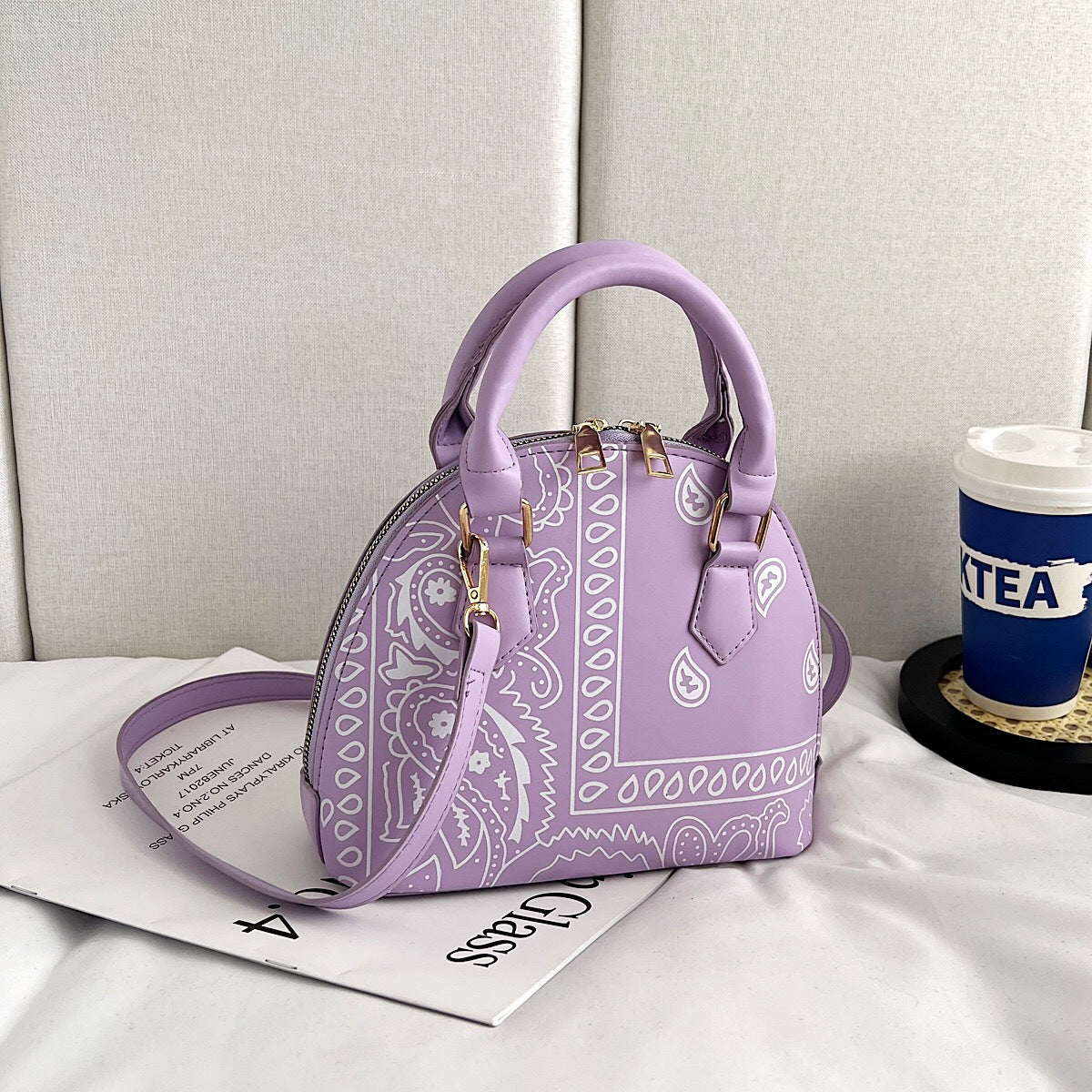 Women’s Paisley Handbag – One-Shoulder Portable Crossbody Bag