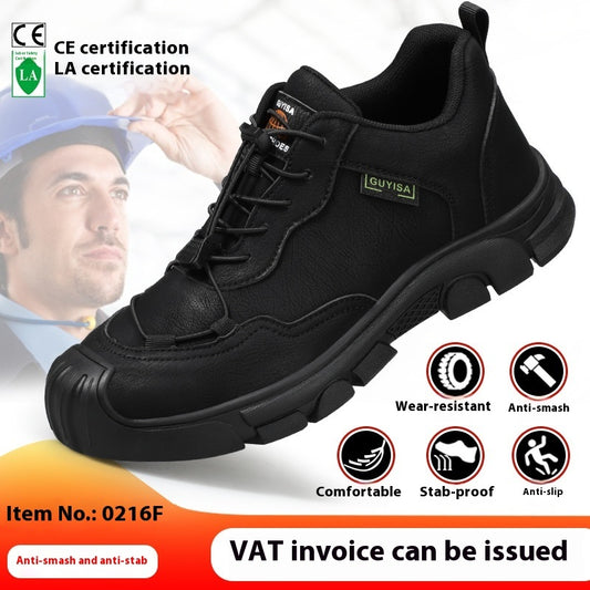 Men’s Work Shoes – Steel Toe, Soft Soles, Anti-smash & Anti-puncture