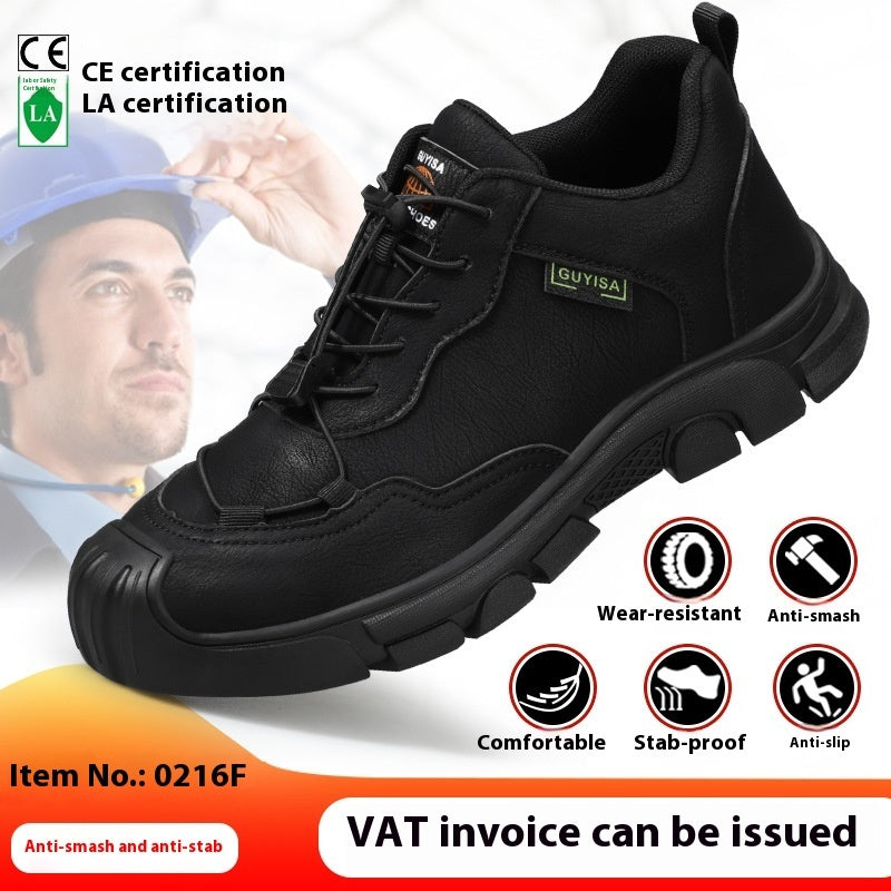 Men’s Work Shoes – Steel Toe, Soft Soles, Anti-smash & Anti-puncture