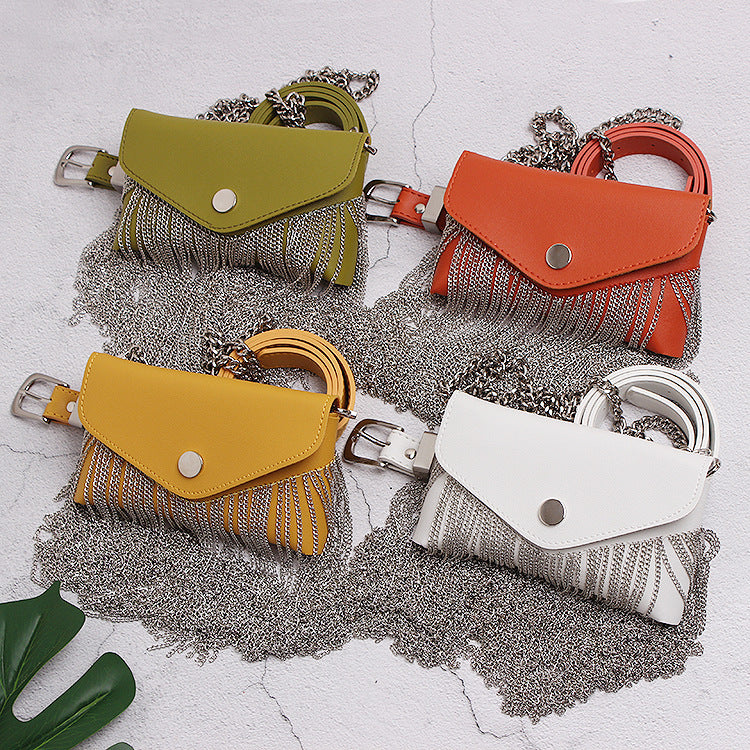 Street Style Tassel Chain Waist Bag for Women – Fashion Personality Belt Bag