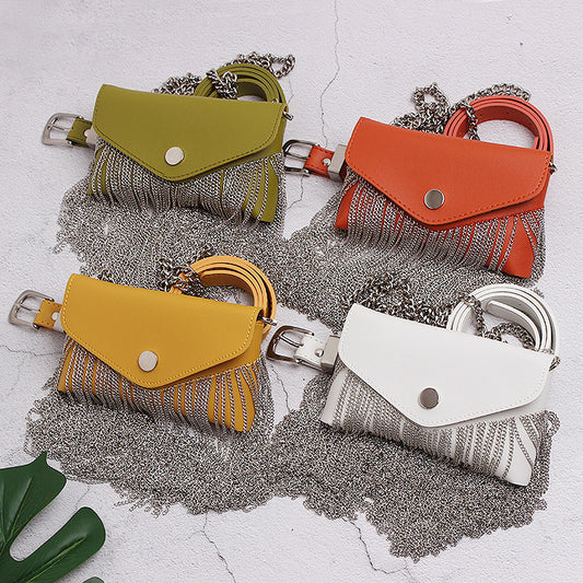 Street Style Tassel Chain Waist Bag for Women – Fashion Personality Belt Bag