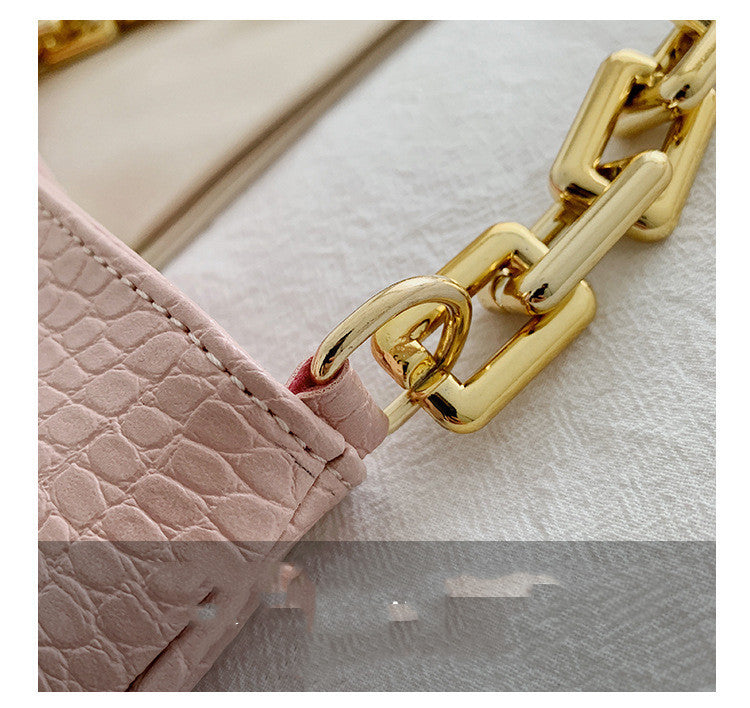 Stylish Patent Leather Small Bag | Hand-Carry Personality Armpit Baguette Purse