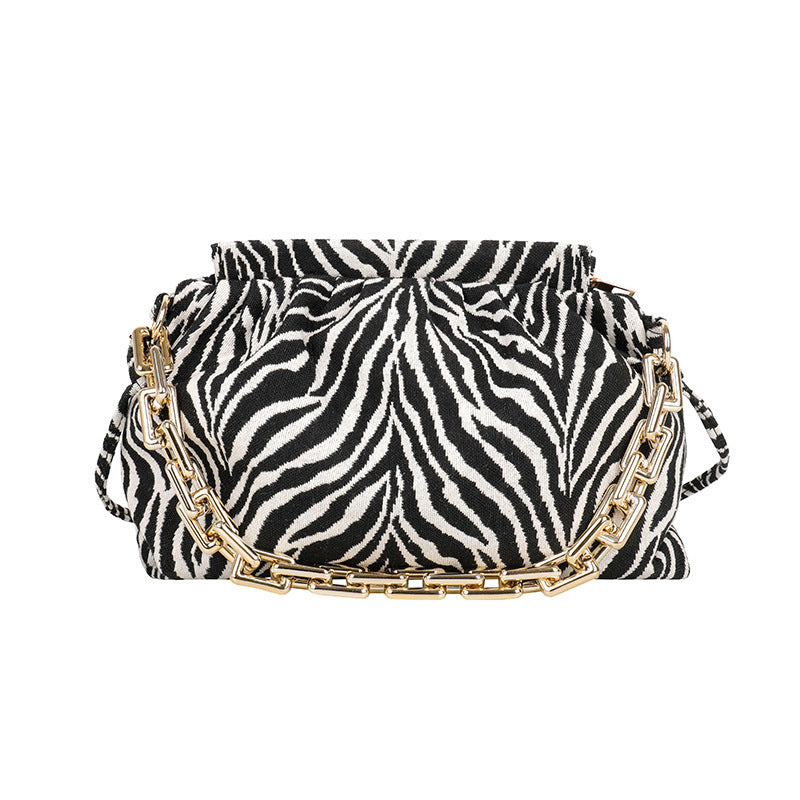 Fashion Cloud Shoulder Bag – Western Style Chain Fold Armpit Bag for Women