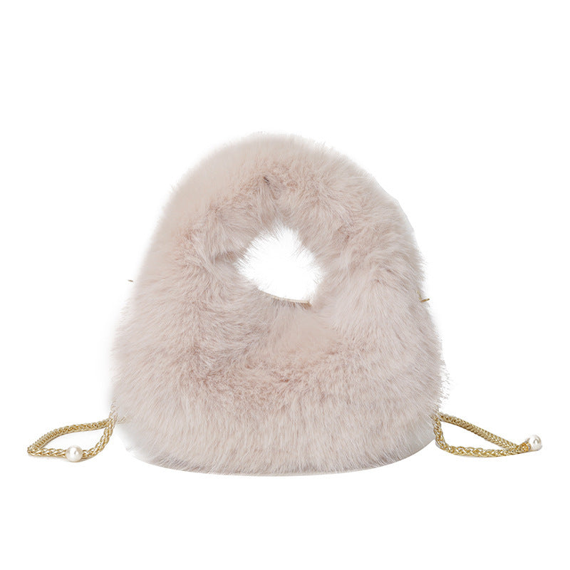 Women’s Plush Handbag – Trendy Hand-Carry Fashion Bag