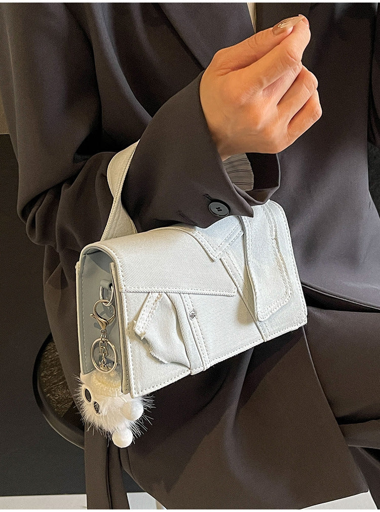 Western Style Denim Small Handbag – Fashion Women’s Shoulder Messenger Bag