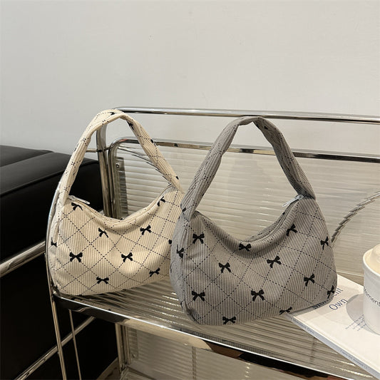 Women’s Corduroy Handbag – Stylish Cloth Carry Bag