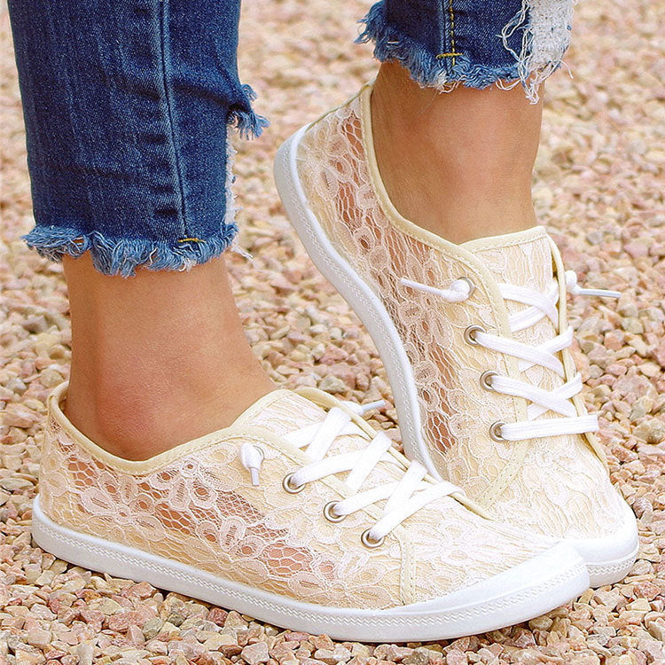Lace Flats Shoes  Fashion Casual Shoes Women
