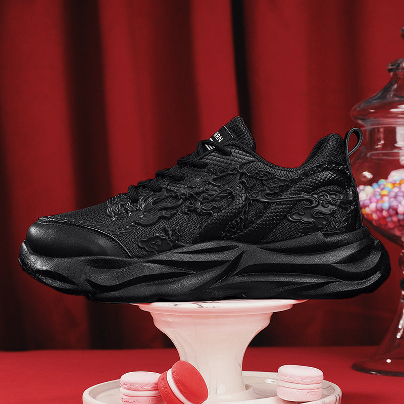 Men’s Chinese Loong Sneakers – Breathable Fly Knit Casual Style