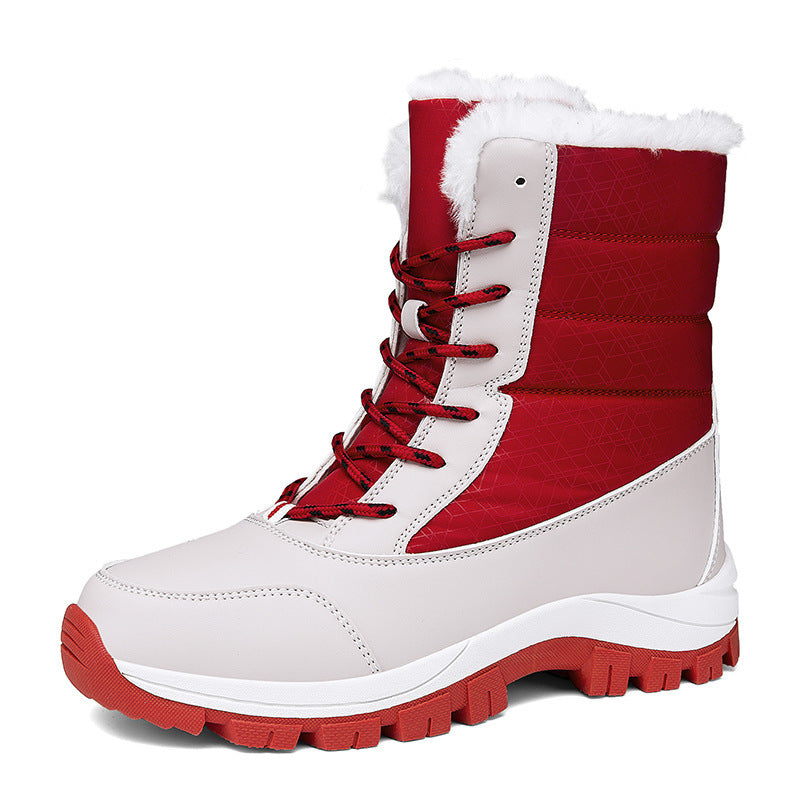Women's Winter Cotton Snow Boots | Fleece Lined Warm Outdoor Padded Boots