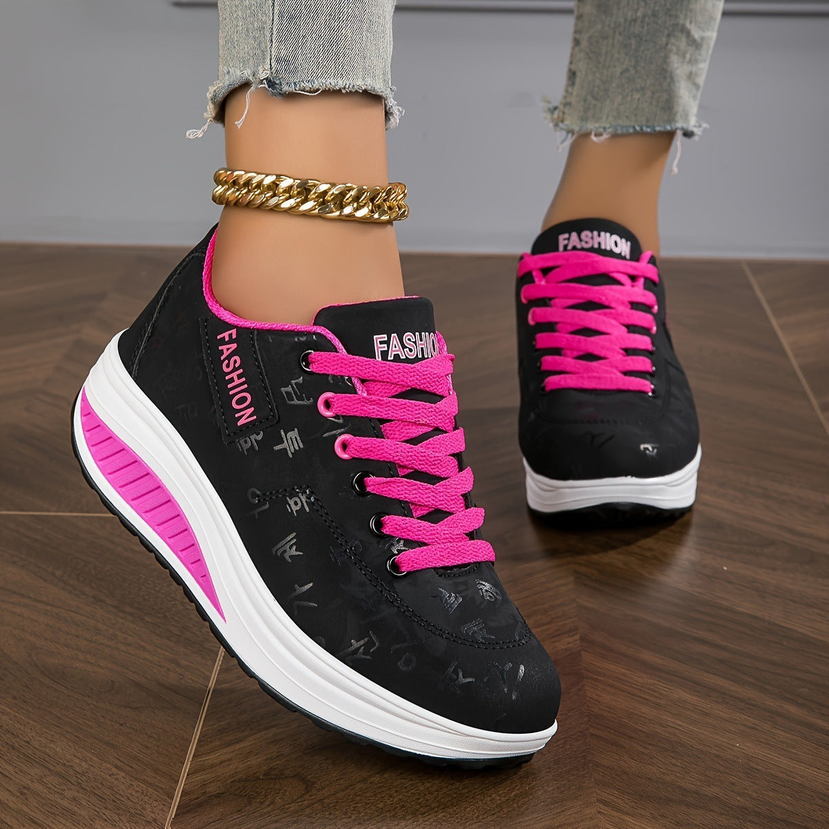 Women's Casual Platform Sneakers | Low Top Lightweight Comfort Shoes