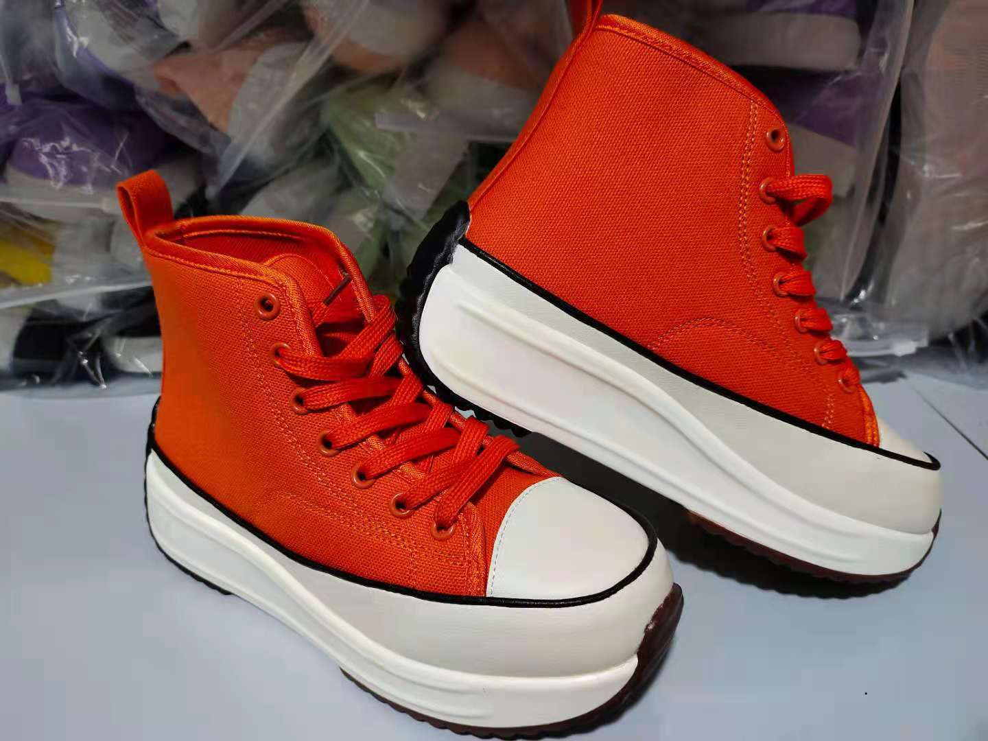 Fall New Casual Single Shoes Women High Top Platform