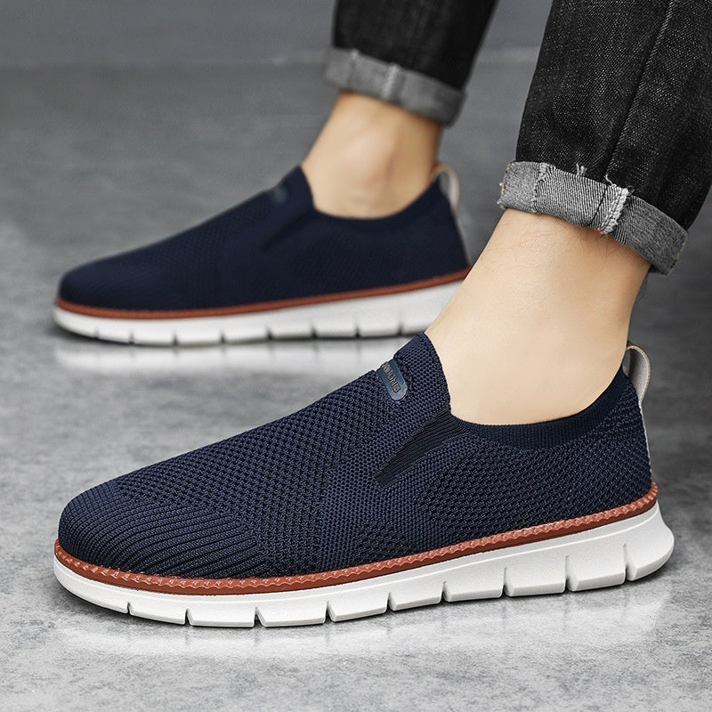 Men’s Flyknit Mesh Shoes – Breathable Lightweight Casual Sneakers