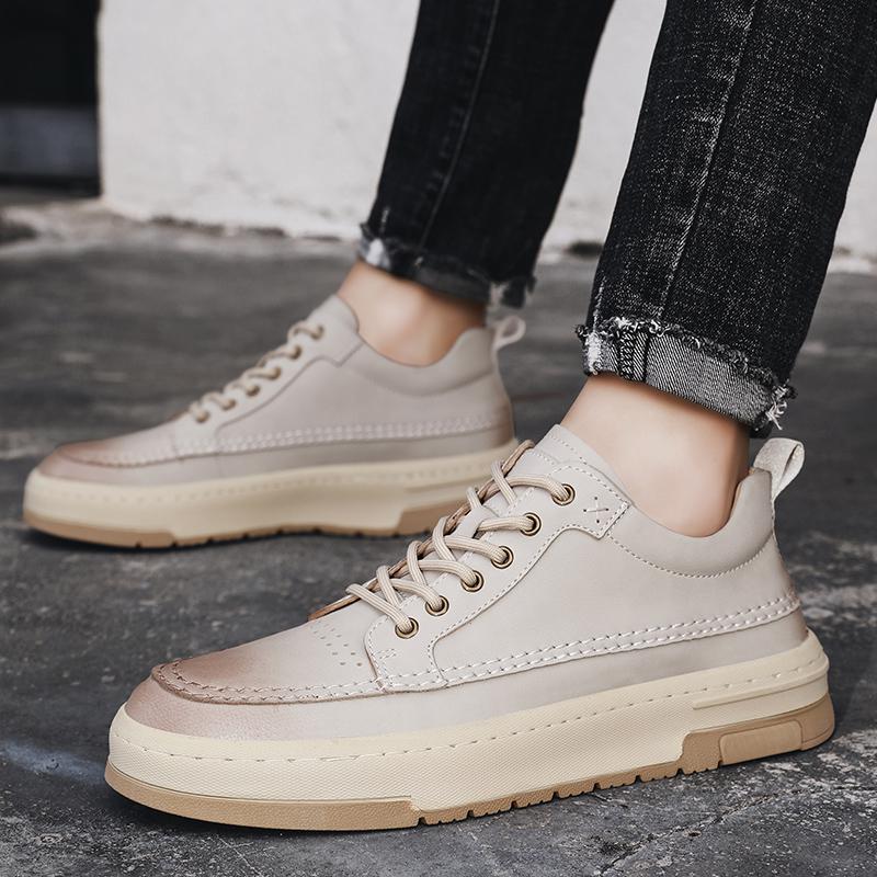 Men’s First-Layer Cowhide Sneakers – Comfortable Fashion Casual Shoes